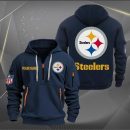 Pittsburgh Steelers Logo NFL Quarter Zip Hoodie Ver 253
