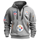Pittsburgh Steelers Premium NFL Quarter Zip Hoodie