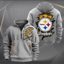 Pittsburgh Steelers Scratch Logo NFL Quarter Zip Hoodie Ver 232