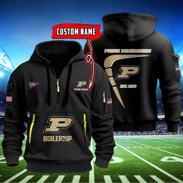 Purdue Boilermakers Quarter Zip Hoodie Ver 56