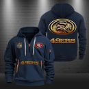 San Francisco 49ers Golden Logo NFL Quarter Zip Hoodie