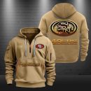 San Francisco 49ers Golden Logo NFL Quarter Zip Hoodie