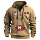 San Francisco 49ers Premium NFL Quarter Zip Hoodie