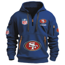 San Francisco 49ers Premium NFL Quarter Zip Hoodie