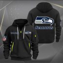 Seattle Seahawks Logo NFL Quarter Zip Hoodie Ver 263