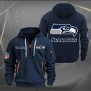 Seattle Seahawks Logo NFL Quarter Zip Hoodie Ver 263