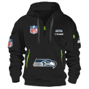 Seattle Seahawks Premium NFL Quarter Zip Hoodie