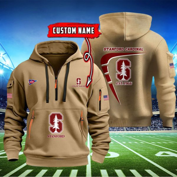 Stanford Cardinal Quarter Zip Hoodie - Image 2