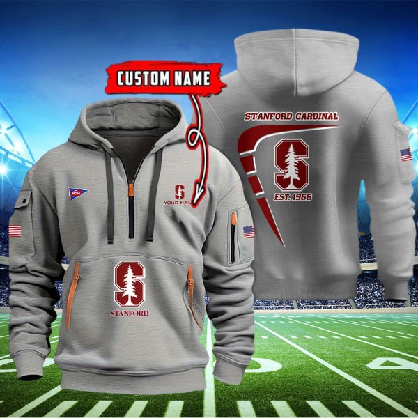 Stanford Cardinal Quarter Zip Hoodie - Image 3
