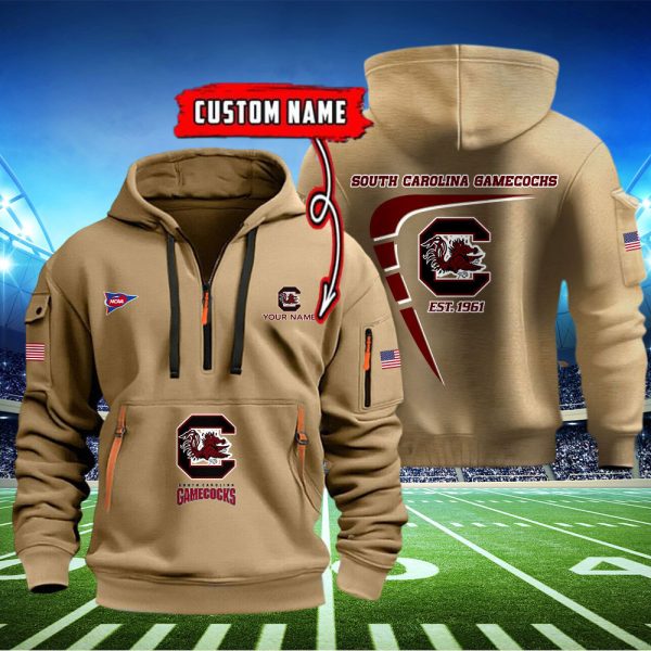 South Carolina Gamecocks Quarter Zip Hoodie Ver 11 - Image 2