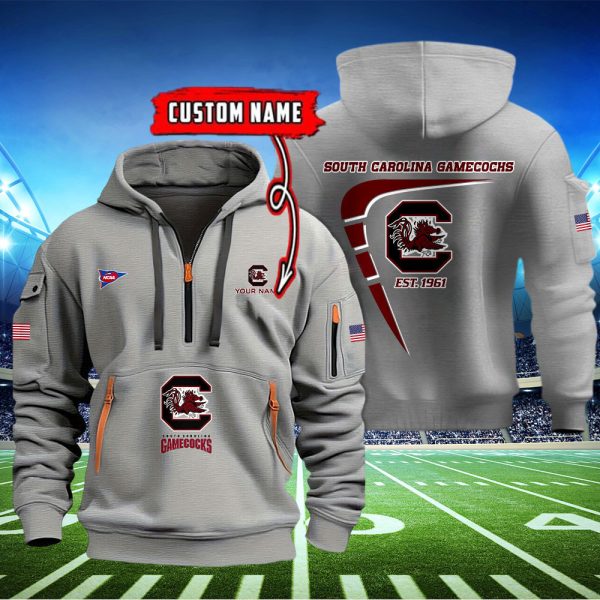 South Carolina Gamecocks Quarter Zip Hoodie Ver 11 - Image 3