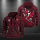 Tampa Bay Buccaneers Monster Scratch Logo NFL Quarter Zip Hoodie