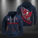 Tampa Bay Buccaneers Monster Scratch Logo NFL Quarter Zip Hoodie