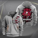 Tampa Bay Buccaneers Scratch Logo NFL Quarter Zip Hoodie Ver 237