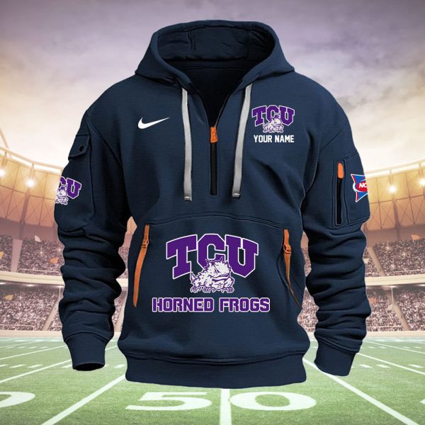 TCU Horned Frogs Quarter Zip Hoodie Ver 36 - Image 2