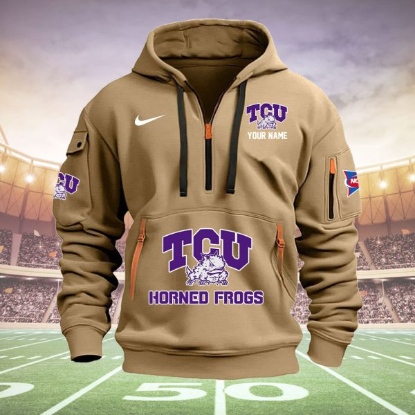 TCU Horned Frogs Quarter Zip Hoodie Ver 36 - Image 3