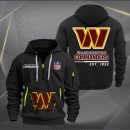 Washington Commanders Monster Scratch 2 Logo NFL Quarter Zip Hoodie