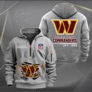 Washington Commanders Monster Scratch 2 Logo NFL Quarter Zip Hoodie