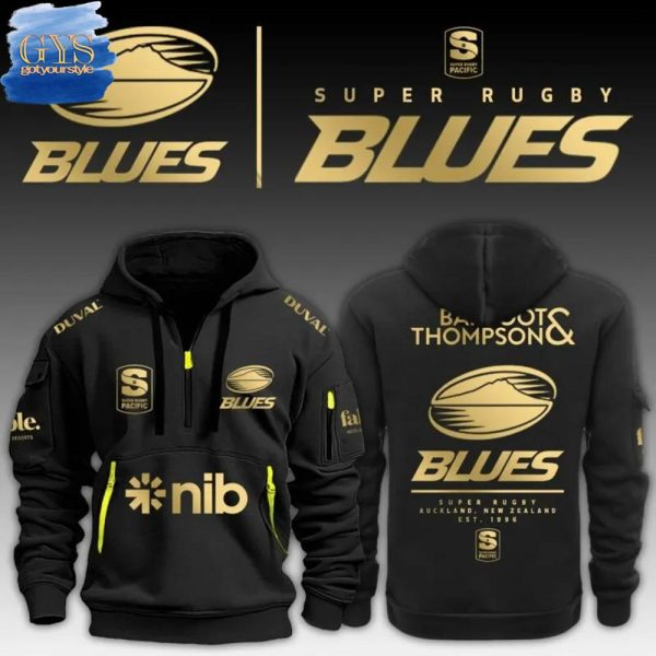 Blues Super Rugby Pacific Quarter Zip Hoodie
