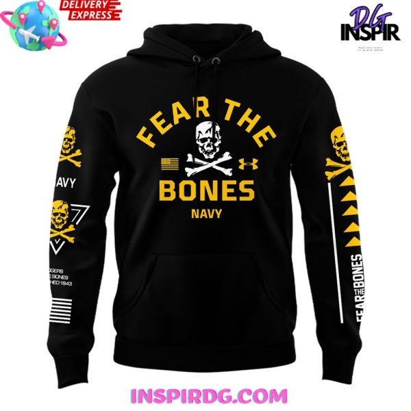 Navy Midshipmen Angel of Death Jolly Rogers Black Hoodie Hoodie T-shirt Sweatshirt All Merchandise - Image 2