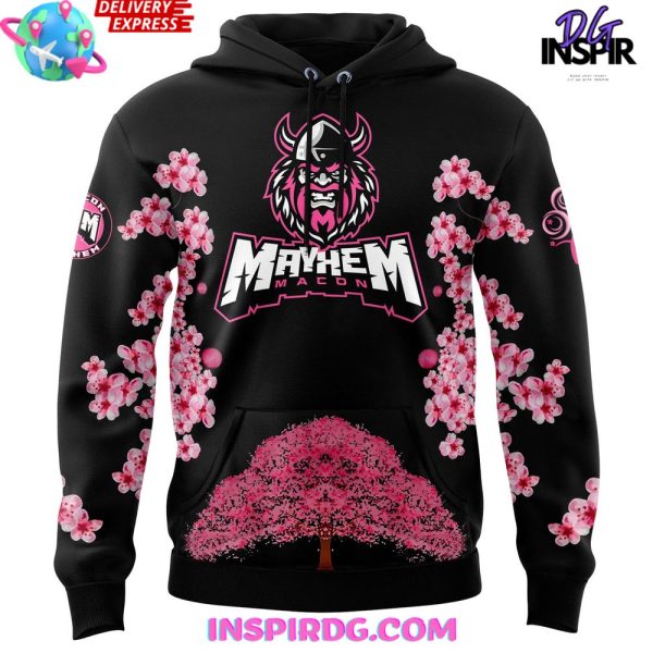 Macon Mayhem Cherry Blossom 2025 Hoodie - Image 2