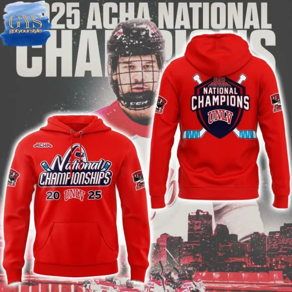 UNLV Hockey 2025 Acha National Champions Hoodie