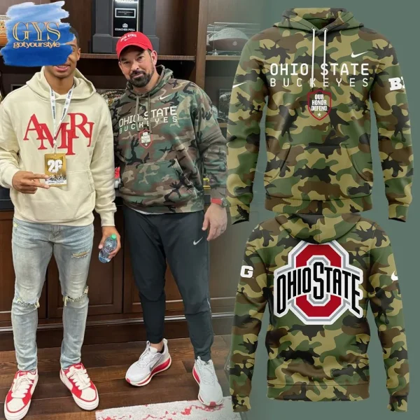 Ohio State Buckeyes Our Honor Defend Military Camo Hoodie