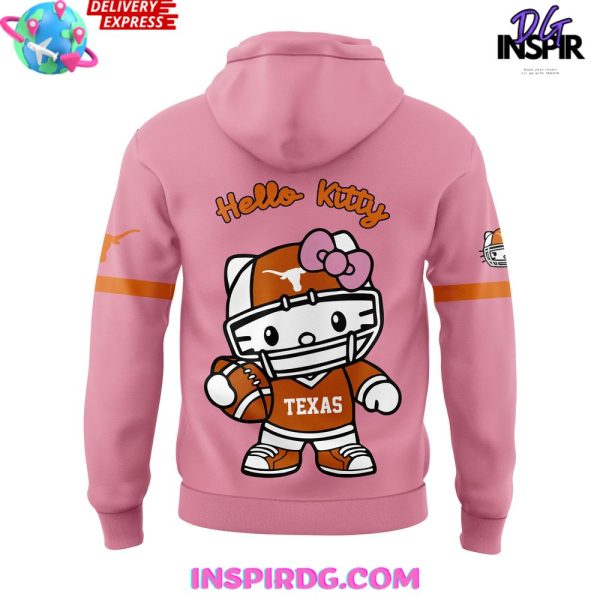Texas Longhorns x Hello Kitty 2024 Pink Hoodie - Image 3