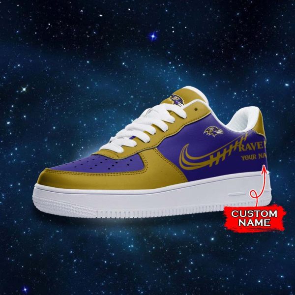 Baltimore Ravens NFL Air Low-Top Sneakers Shoes For Men And Women - Image 2