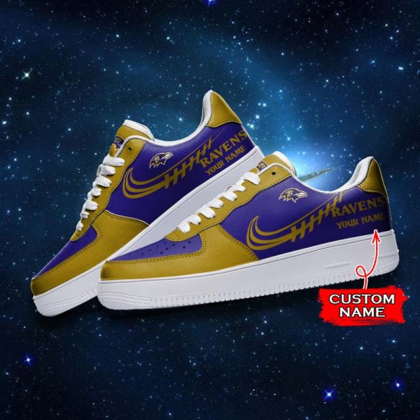Baltimore Ravens NFL Air Low-Top Sneakers Shoes For Men And Women - Image 3