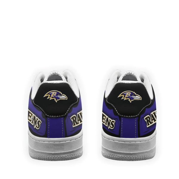 Baltimore Ravens NFL Air Low-Top Sneakers Shoes For Men And Women - Image 3