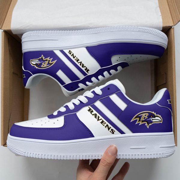 Baltimore Ravens NFL Air Low-Top Sneakers Shoes For Men And Women - Image 2