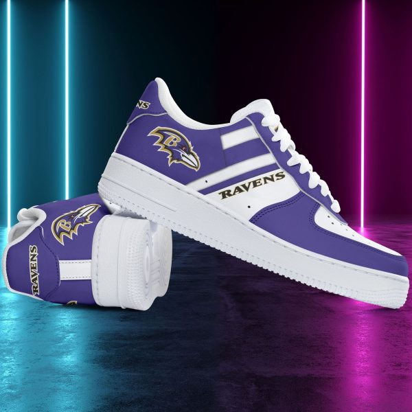 Baltimore Ravens NFL Air Low-Top Sneakers Shoes For Men And Women - Image 3