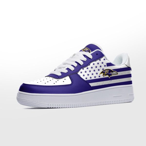 Baltimore Ravens NFL Air Low-Top Sneakers Shoes For Men And Women - Image 2