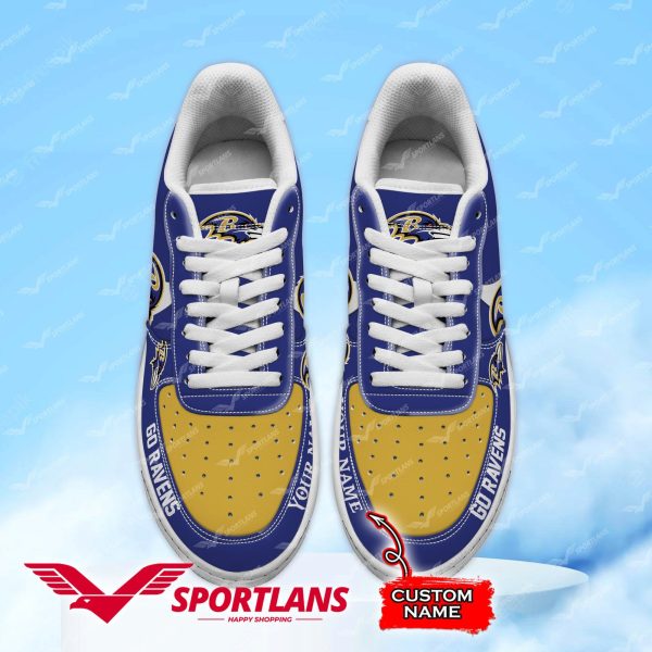 Baltimore Ravens NFL Air Low-Top Sneakers Shoes For Men And Women - Image 2