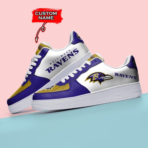 Baltimore Ravens NFL Air Low-Top Sneakers Shoes For Men And Women 0 - Image 3