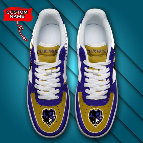 Baltimore Ravens NFL Air Low-Top Sneakers Shoes For Men And Women 0 - Image 4