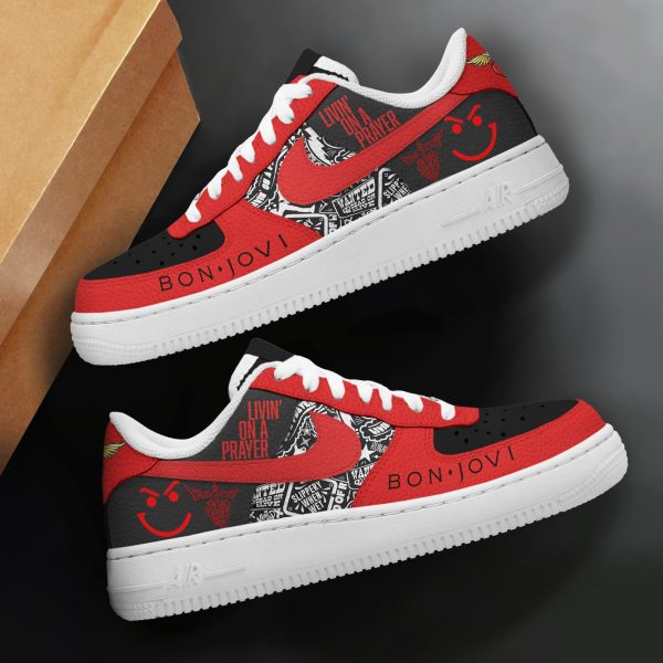 Bon Jovi Air Low-Top Sneakers Shoes For Men And Women - Image 2
