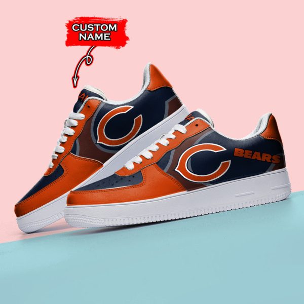 Chicago Bears NFL Air Low-Top Sneakers Shoes For Men And Women - Image 3