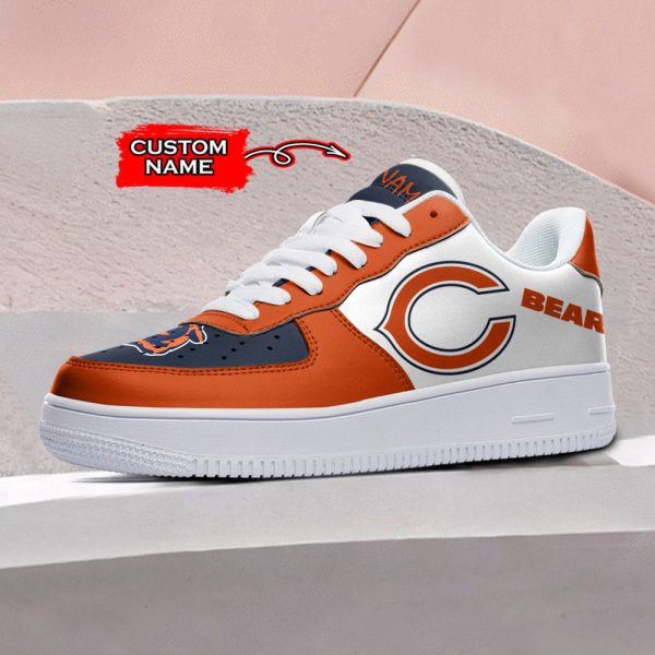 Chicago Bears NFL Air Low-Top Sneakers Shoes For Men And Women - Image 2