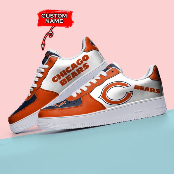 Chicago Bears NFL Air Low-Top Sneakers Shoes For Men And Women - Image 3