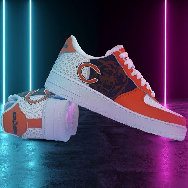 Chicago Bears NFL Air Low-Top Sneakers Shoes For Men And Women - Image 2