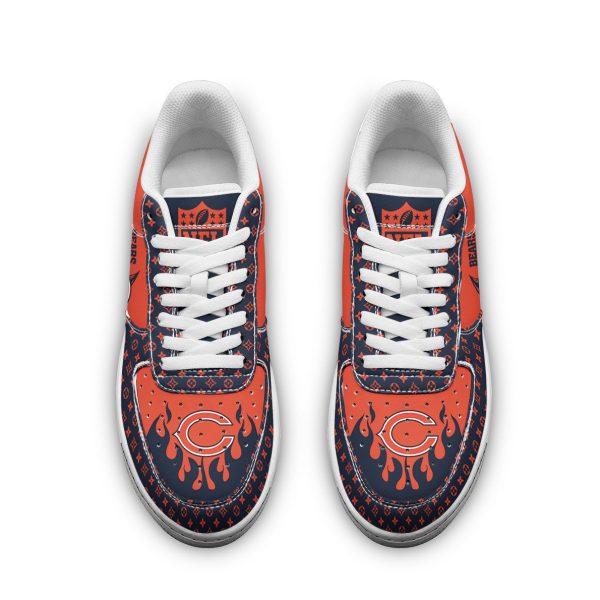 Chicago Bears NFL Air Low-Top Sneakers Shoes For Men And Women 0 - Image 2