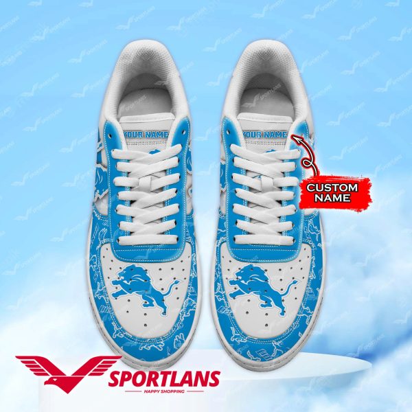 Detroit Lions NFL Air Low-Top Sneakers Shoes For Men And Women - Image 2