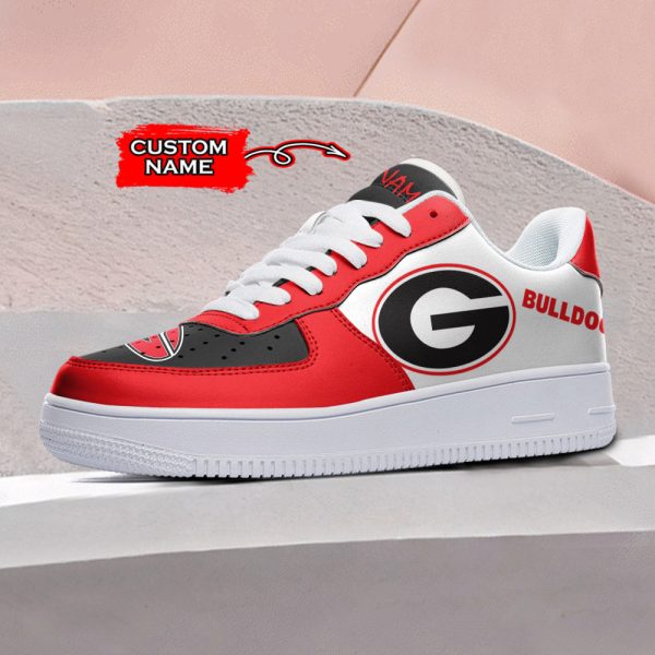 Georgia Bulldogs NCAA Air Low-Top Sneakers Shoes For Men And Women - Image 2
