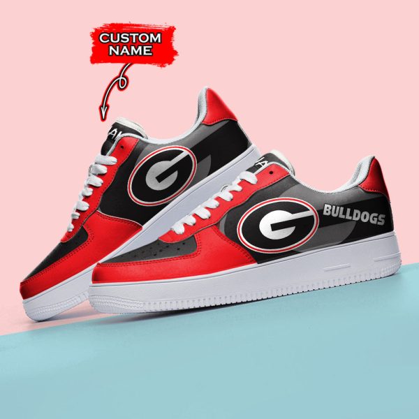Georgia Bulldogs NCAA Air Low-Top Sneakers Shoes For Men And Women - Image 3