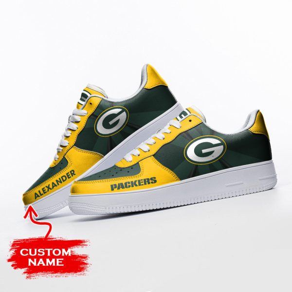 Green Bay Packers NFL Air Low-Top Sneakers Shoes For Men And Women - Image 3