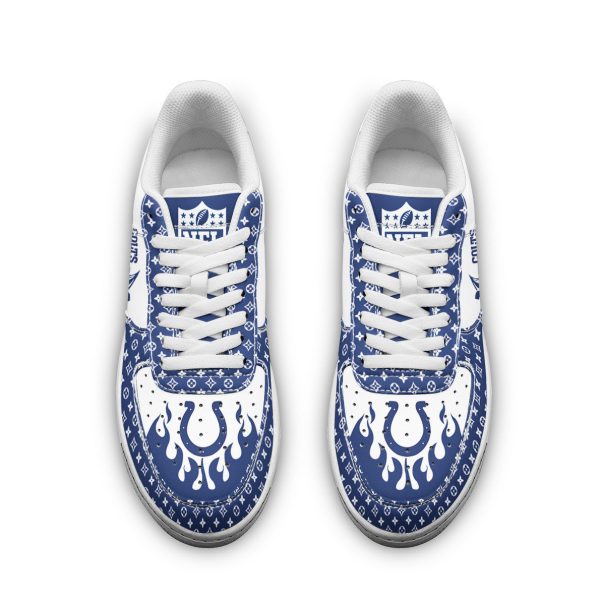 Indianapolis Colts NFL Air Low-Top Sneakers Shoes For Men And Women - Image 2