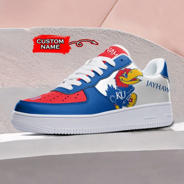 Kansas Jayhawks NCAA Air Low-Top Sneakers Shoes For Men And Women - Image 2