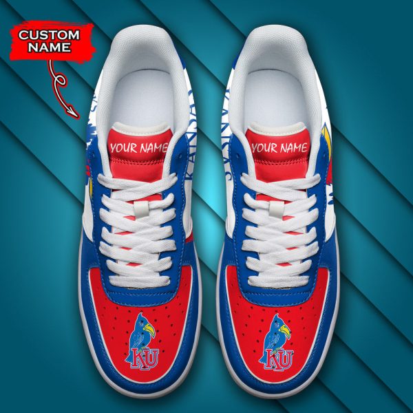 Kansas Jayhawks NCAA Air Low-Top Sneakers Shoes For Men And Women - Image 4
